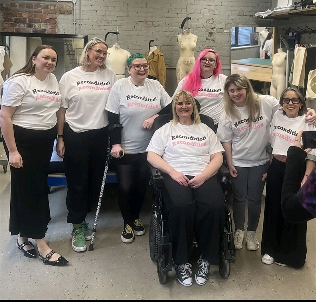 Ellie Brown, left, founder of RECONDITION, with members of the codesign group, including Julie Blagborough