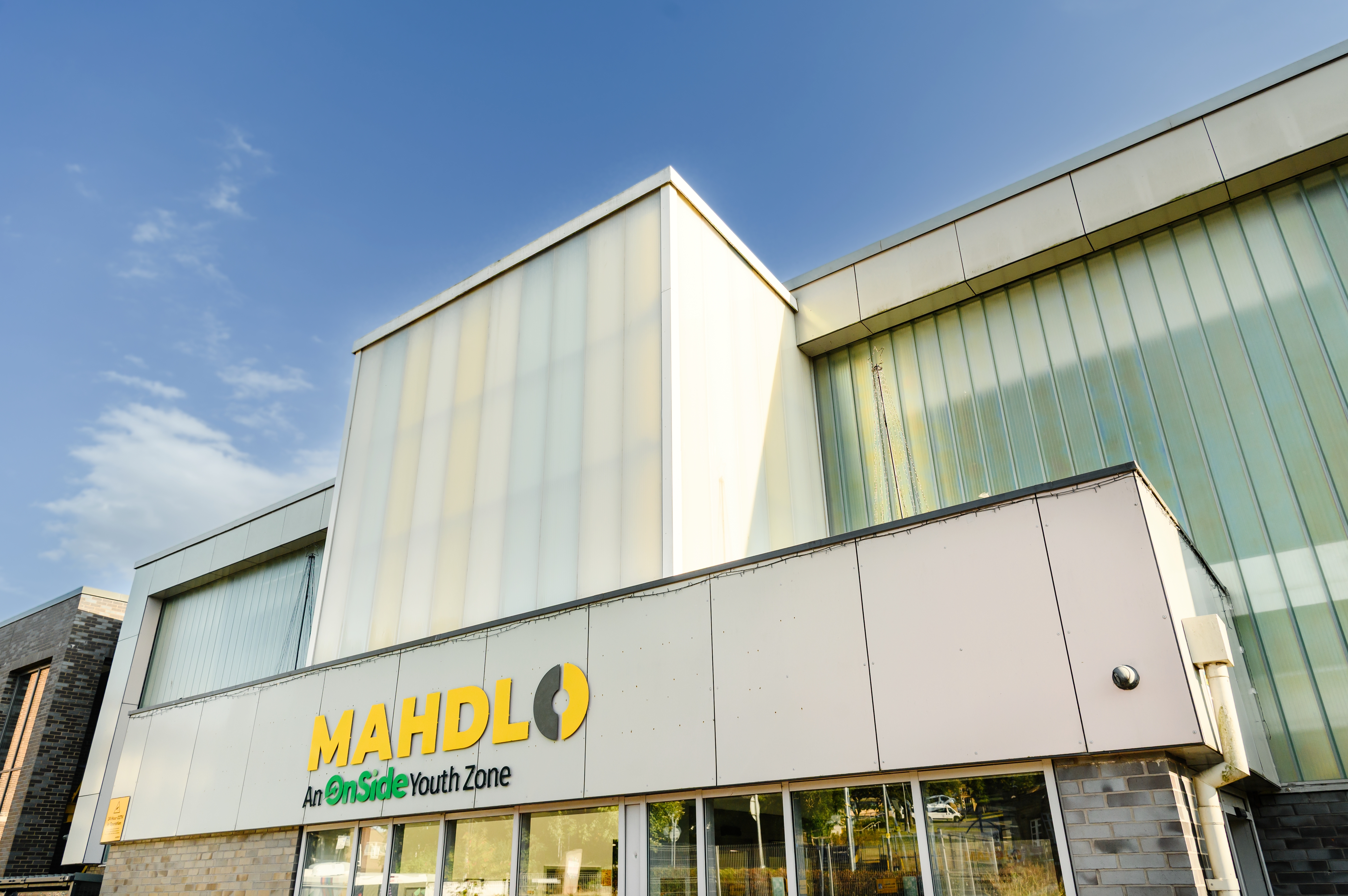 Outside Mahdlo Youth Zone in Oldham